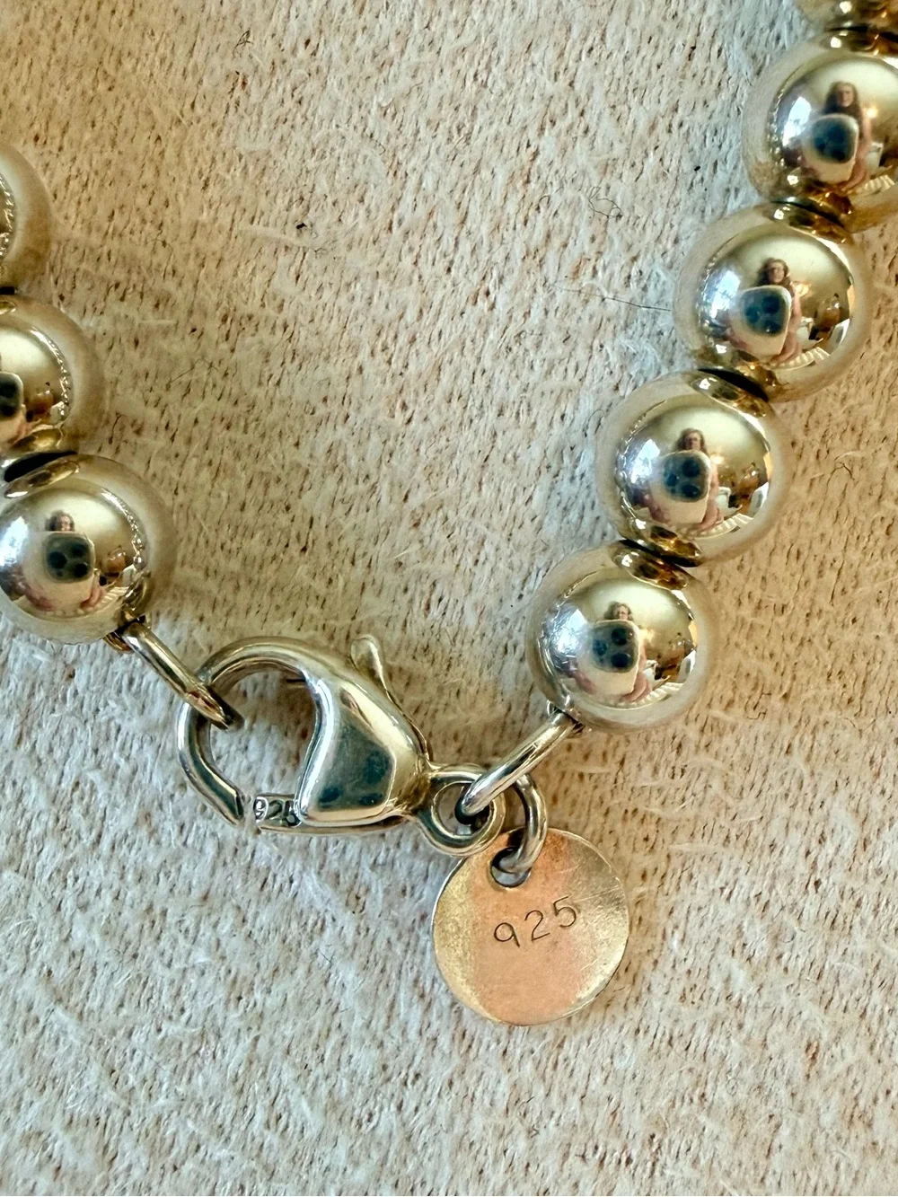 Tiffany & Co. Polished Sterling Silver Graduated Bead Necklace
